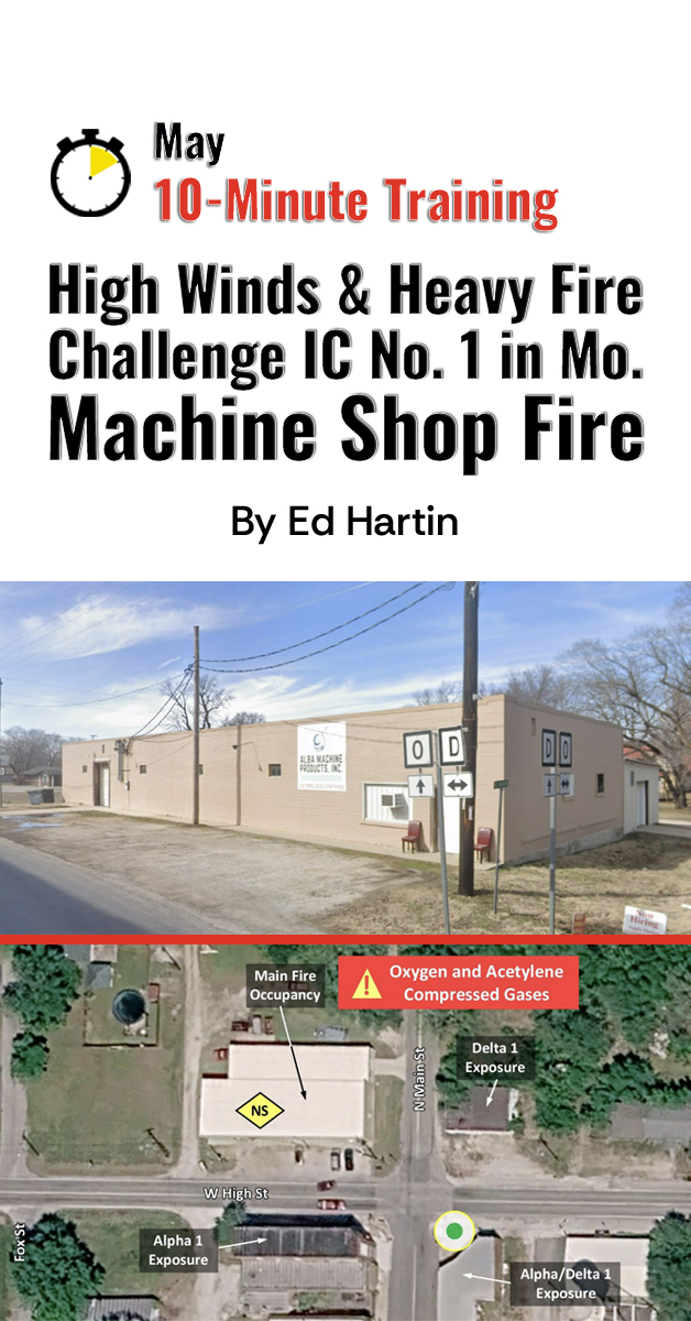 DO NOT POST. AUTHOR REVIEW DRAFT 10 Minute-Training: High Winds & Heavy Fire Challenge IC No. 1 in Missouri Machine Shop Fire
